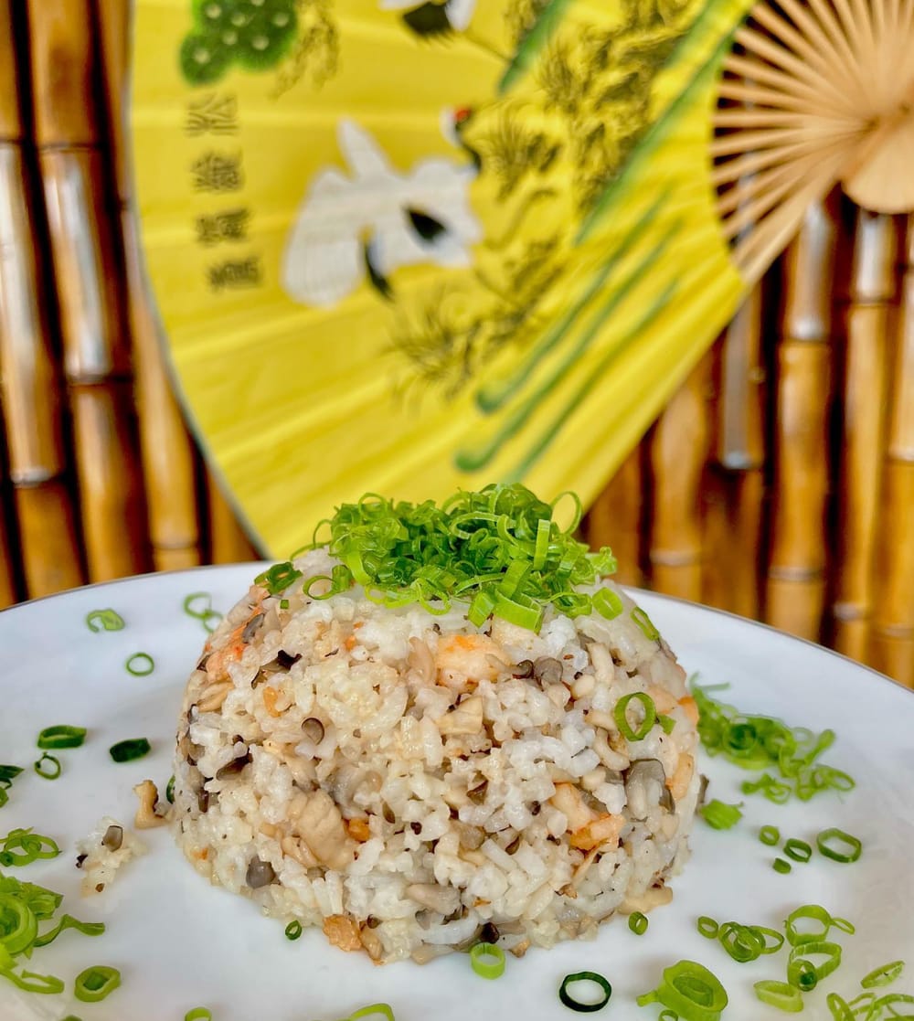 Risoto de shimeji com camarão, especialidade do chef
